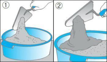 Preparazione calce e sabbia